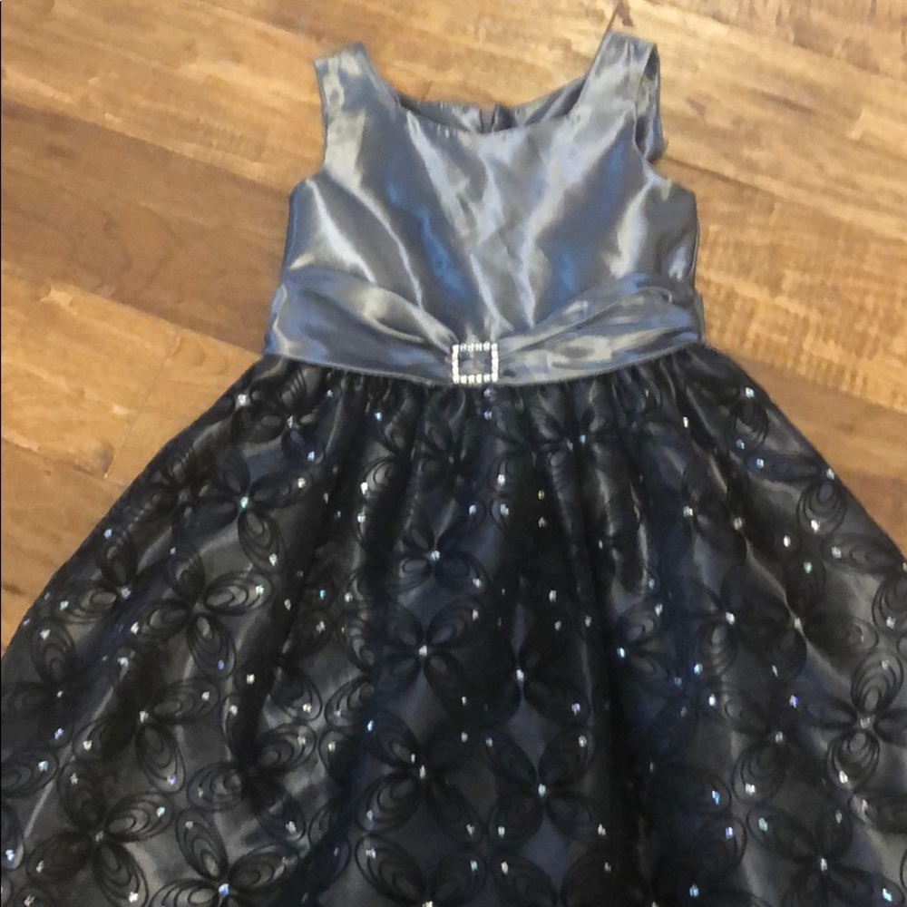 Beautiful gray and black holiday dress